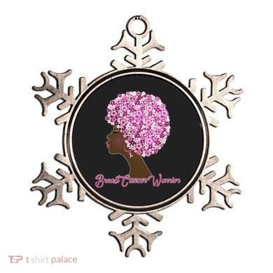 Breast Cancer Warrior Flower Afro Ornament