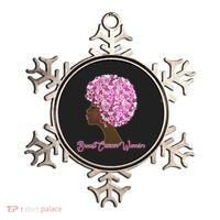 Breast Cancer Warrior Flower Afro Ornament thumb 0
