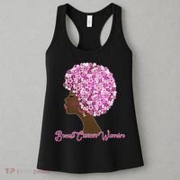 Breast Cancer Warrior Flower Afro Women's Tank Top thumb 3