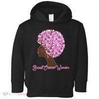Breast Cancer Warrior Flower Afro Toddler Hoodie thumb 0