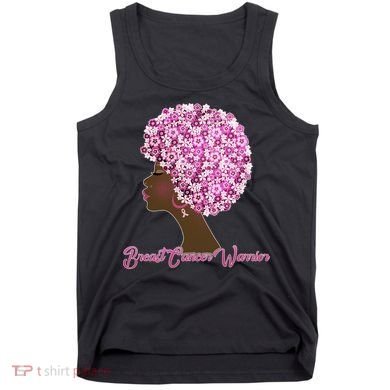 Breast Cancer Warrior Flower Afro Tank Top