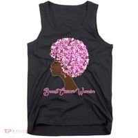Breast Cancer Warrior Flower Afro Tank Top thumb 0