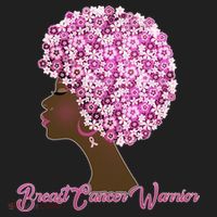 Breast Cancer Warrior Flower Afro Golf Towel thumb 3