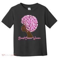 Breast Cancer Warrior Flower Afro Toddler T-Shirt thumb 0