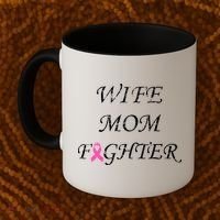 Breast Cancer Wife Mom Fighter Coffee Mug thumb 2