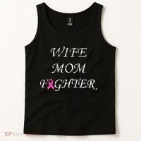 Breast Cancer Wife Mom Fighter Tank Top thumb 2