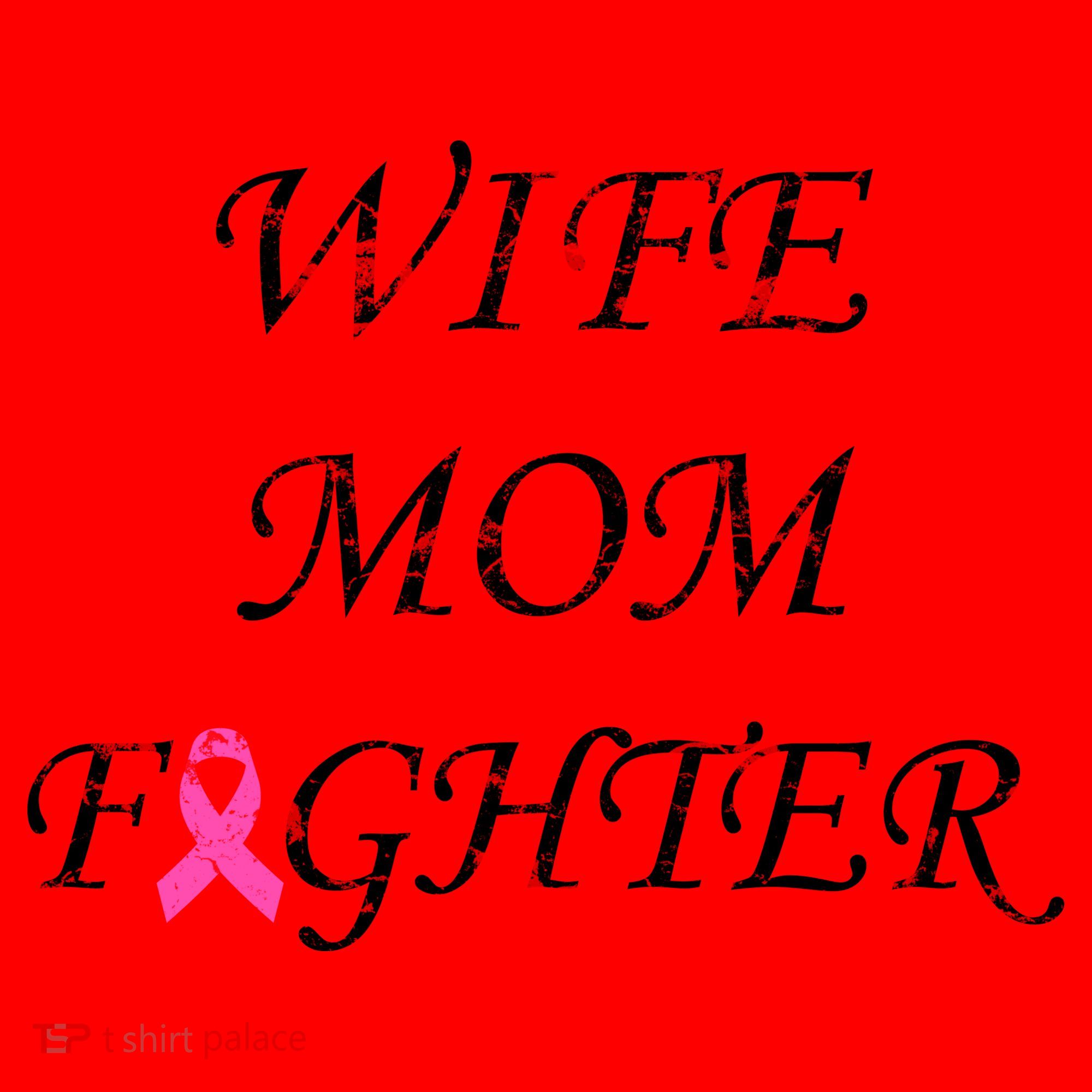 Breast Cancer Wife Mom Fighter Santa Hat
