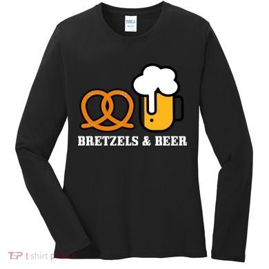 Bretzels And Beer Funny Oktoberfest Women's Long Sleeve Shirt