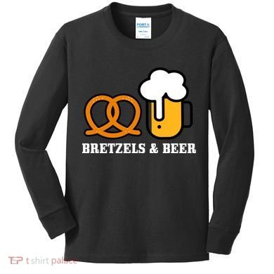 Bretzels And Beer Funny Oktoberfest Kids Long Sleeve Shirt