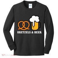 Bretzels And Beer Funny Oktoberfest Kids Long Sleeve Shirt thumb 0