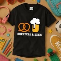 Bretzels And Beer Funny Oktoberfest Kids T-Shirt thumb 3