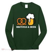 Bretzels And Beer Funny Oktoberfest Long Sleeve Shirt thumb 0