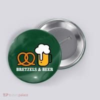 Bretzels And Beer Funny Oktoberfest Button thumb 0