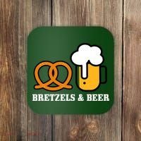 Bretzels And Beer Funny Oktoberfest Coaster thumb 0