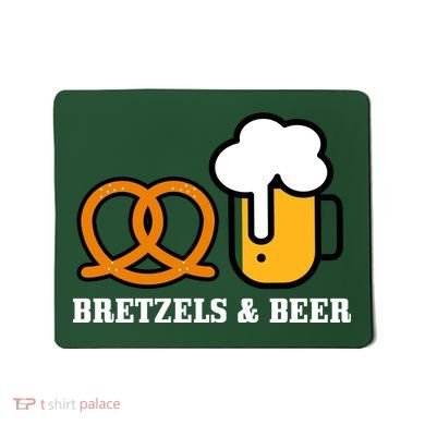 Bretzels And Beer Funny Oktoberfest Mousepad