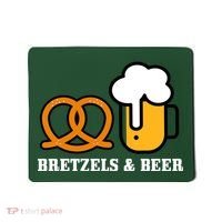 Bretzels And Beer Funny Oktoberfest Mousepad thumb 0