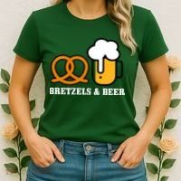 Bretzels And Beer Funny Oktoberfest Women's T-Shirt thumb 2