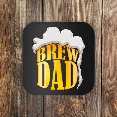 Brew Dad Matching Design Coaster