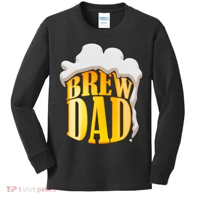 Brew Dad Matching Design Kids Long Sleeve Shirt