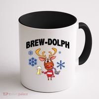 Brew-Dolph Christmas Reindeer Coffee Mug thumb 1