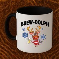 Brew-Dolph Christmas Reindeer Coffee Mug thumb 2