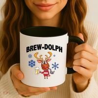 Brew-Dolph Christmas Reindeer Coffee Mug thumb 3