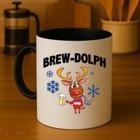 Brew-Dolph Christmas Reindeer Coffee Mug thumb 4