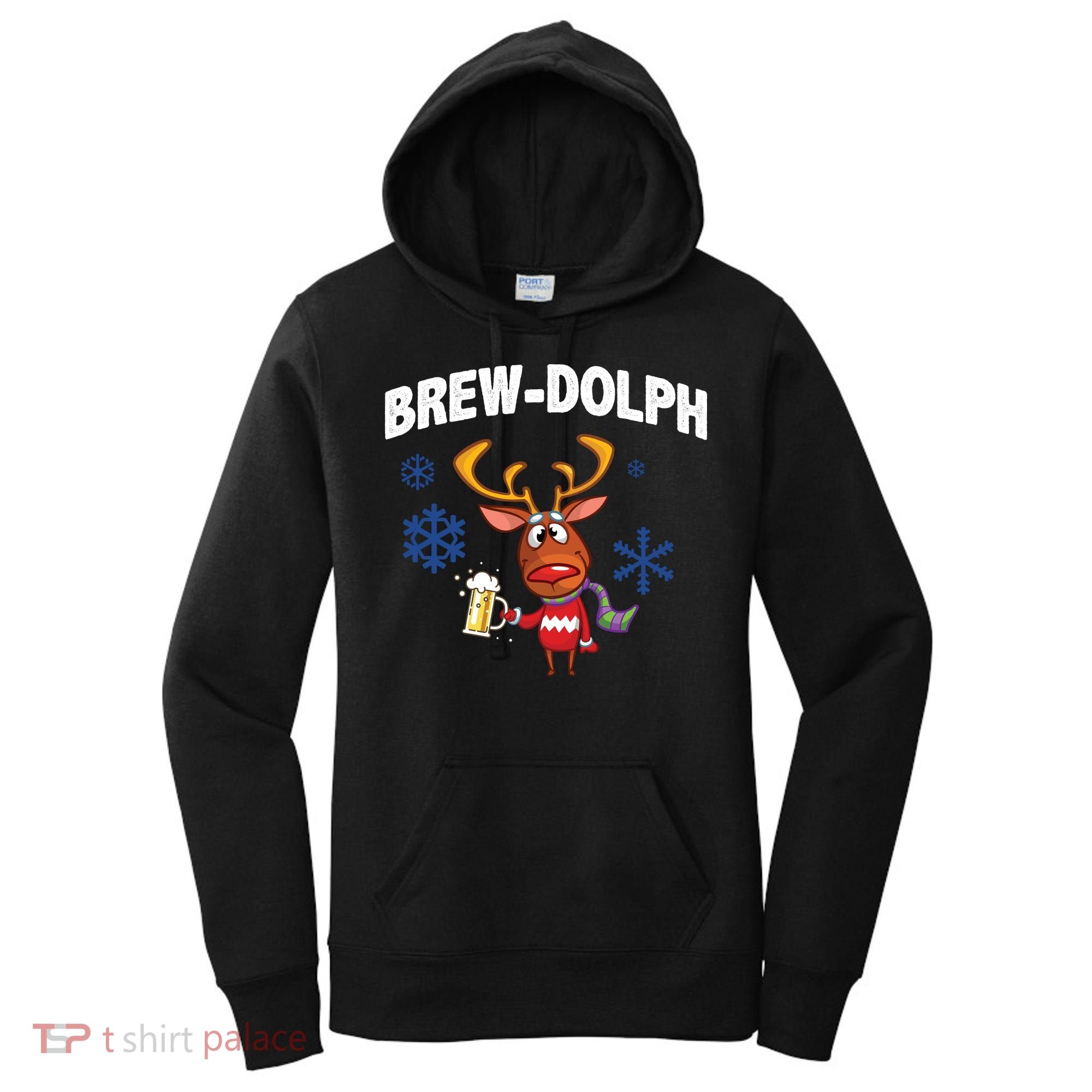 Brew-Dolph Christmas Reindeer Women's Hoodie