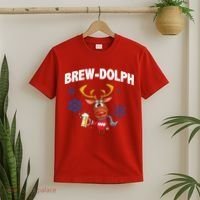 Brew-Dolph Christmas Reindeer T-Shirt thumb 2