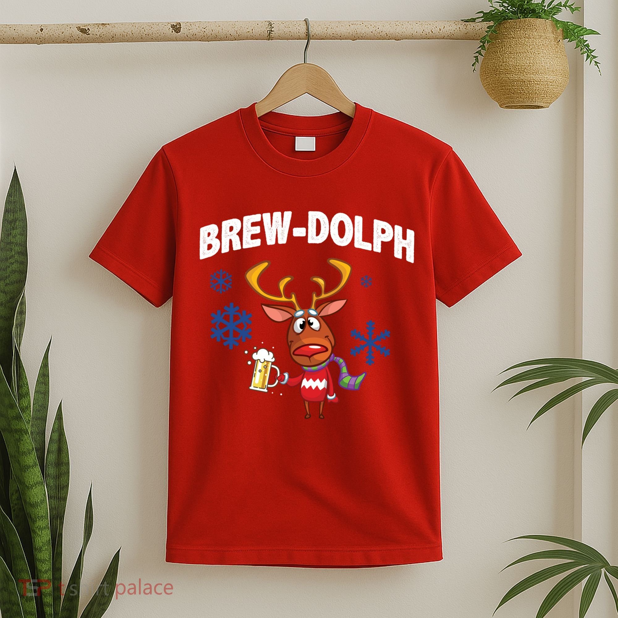 Brew-Dolph Christmas Reindeer T-Shirt