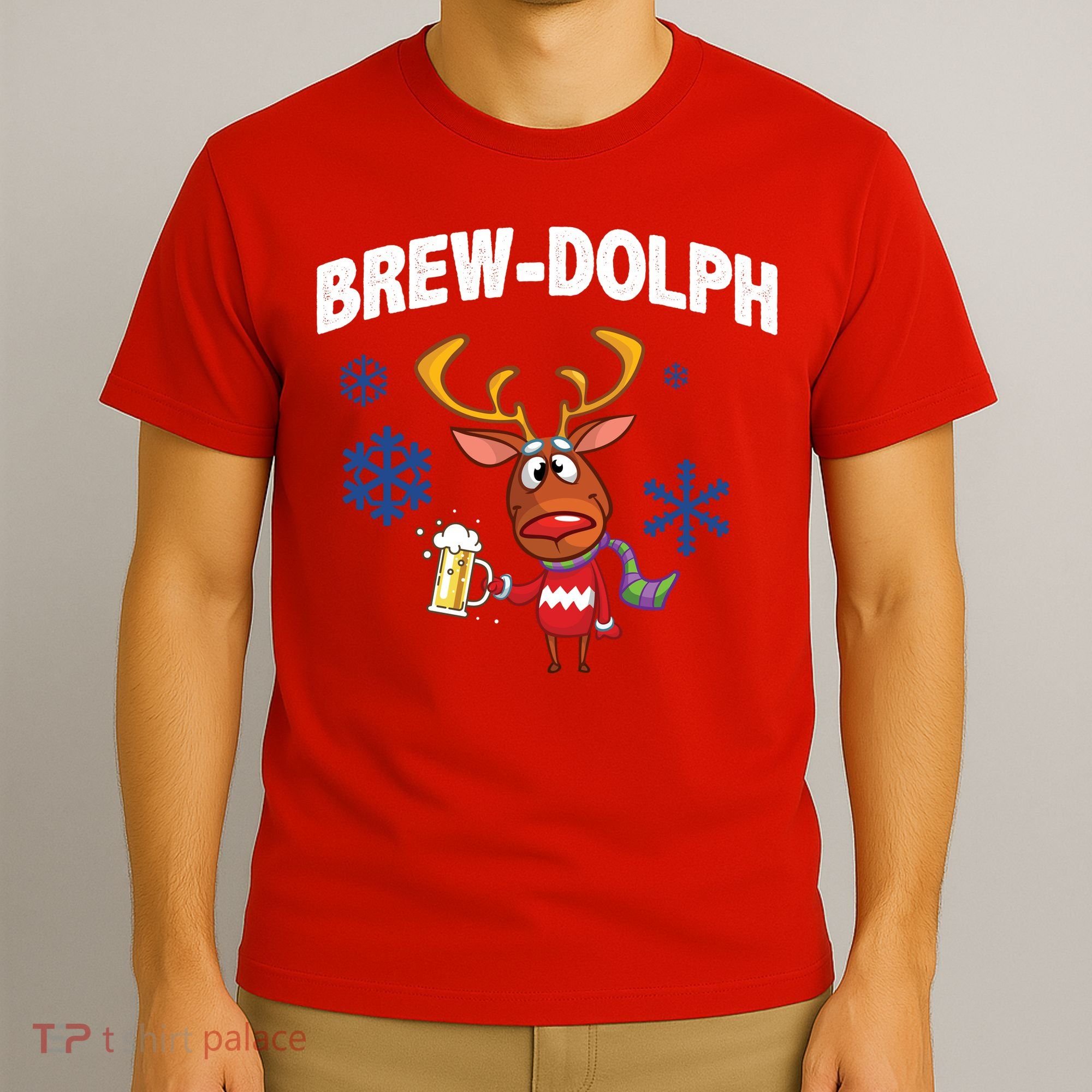 Brew-Dolph Christmas Reindeer T-Shirt