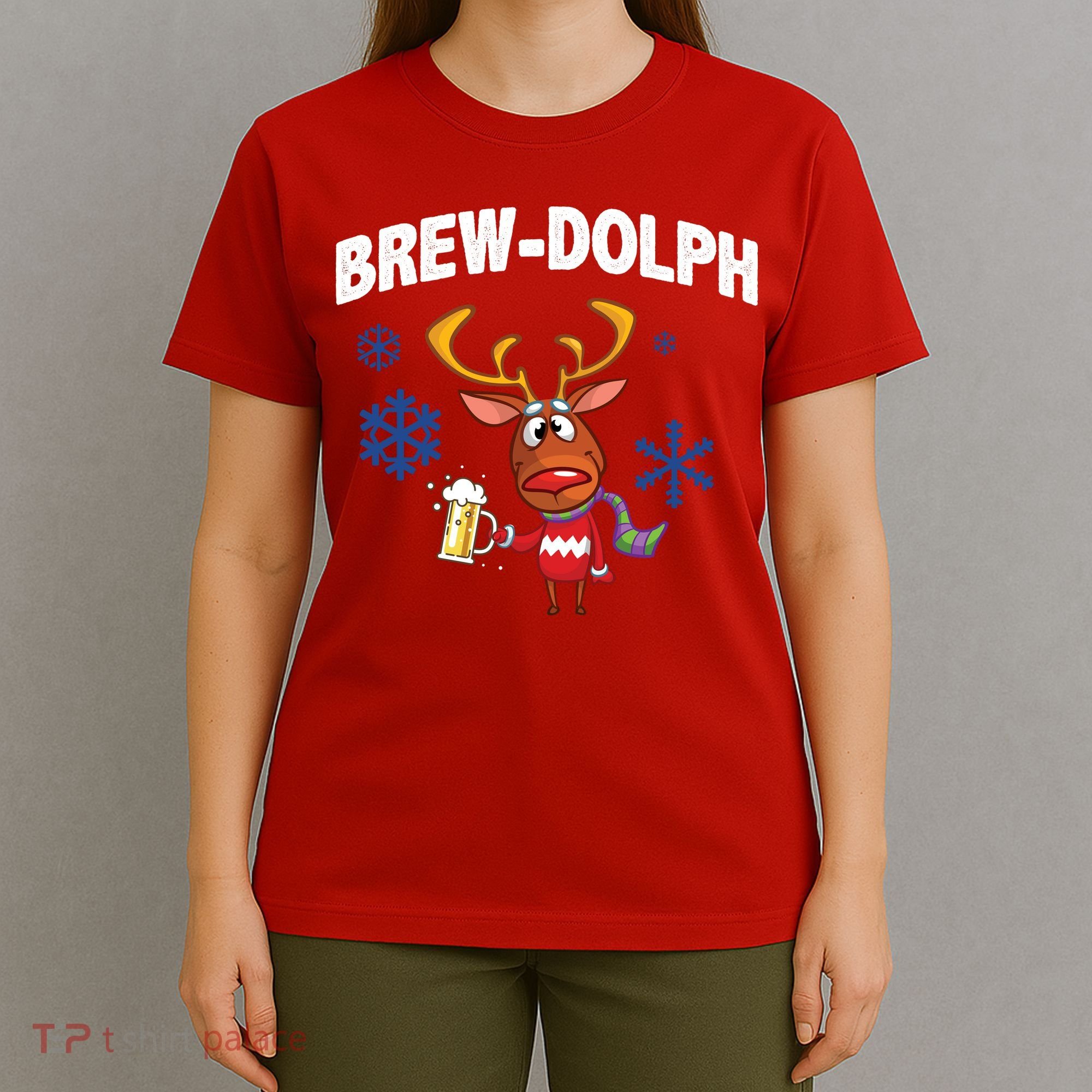 Brew-Dolph Christmas Reindeer T-Shirt