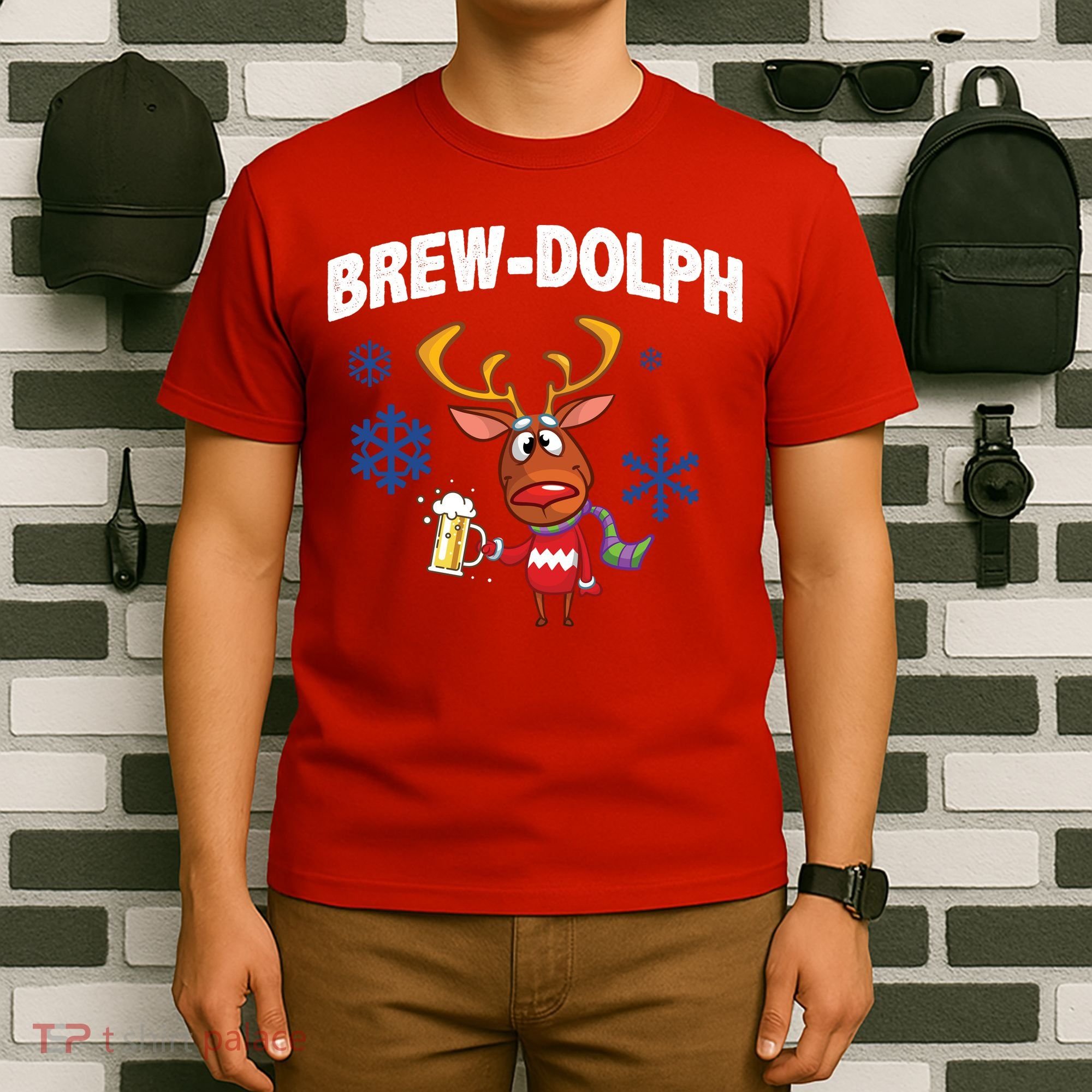 Brew-Dolph Christmas Reindeer T-Shirt