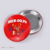 Brew-Dolph Christmas Reindeer Button thumb 0