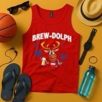Brew-Dolph Christmas Reindeer Tank Top thumb 4