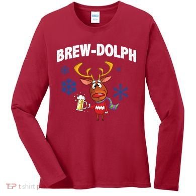 Brew-Dolph Christmas Reindeer Women's Long Sleeve Shirt