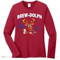 Brew-Dolph Christmas Reindeer Women's Long Sleeve Shirt thumb 0