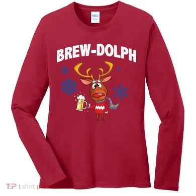 Brew-Dolph Christmas Reindeer Women's Long Sleeve Shirt