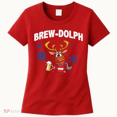 Brew-Dolph Christmas Reindeer Women's T-Shirt