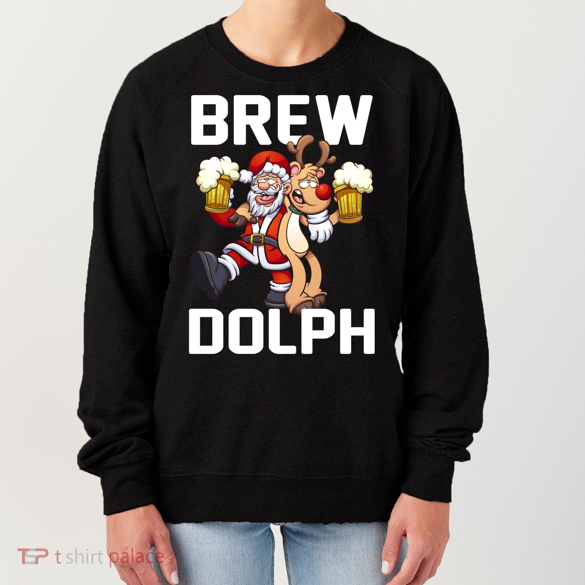 Brew Dolph Red Nose Reindeer Women's Sweatshirt