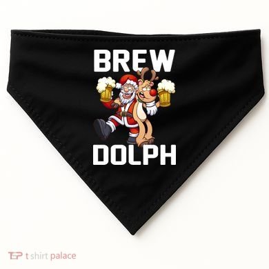 Brew Dolph Red Nose Reindeer USA-Made Doggie Bandana