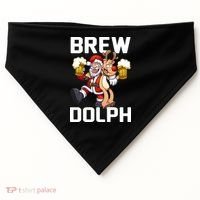 Brew Dolph Red Nose Reindeer USA-Made Doggie Bandana thumb 0