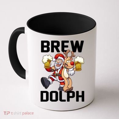 Brew Dolph Red Nose Reindeer Coffee Mug