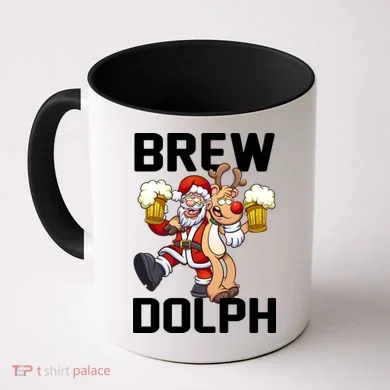 Brew Dolph Red Nose Reindeer Coffee Mug