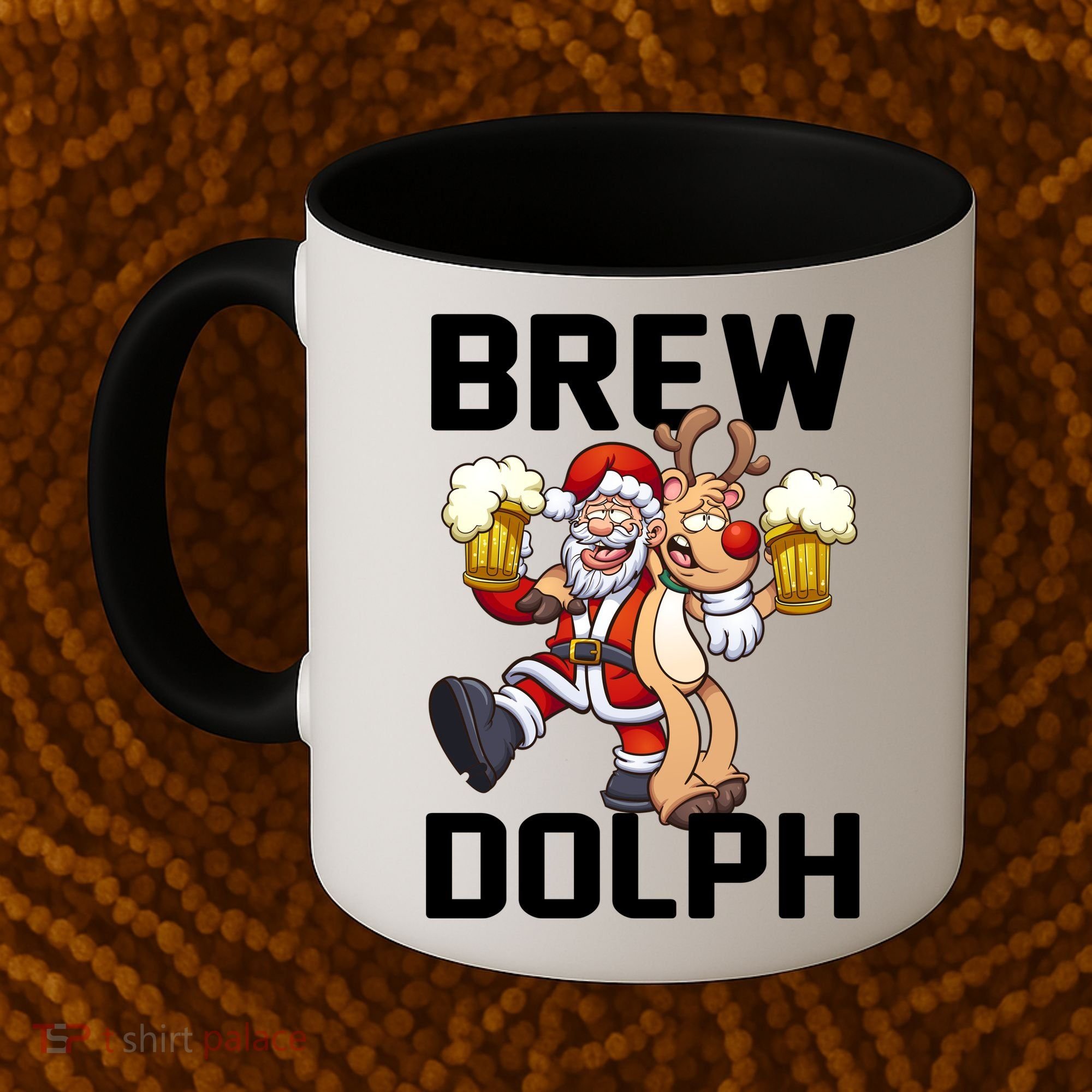 Brew Dolph Red Nose Reindeer Coffee Mug