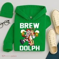 Brew Dolph Red Nose Reindeer Hoodie thumb 4