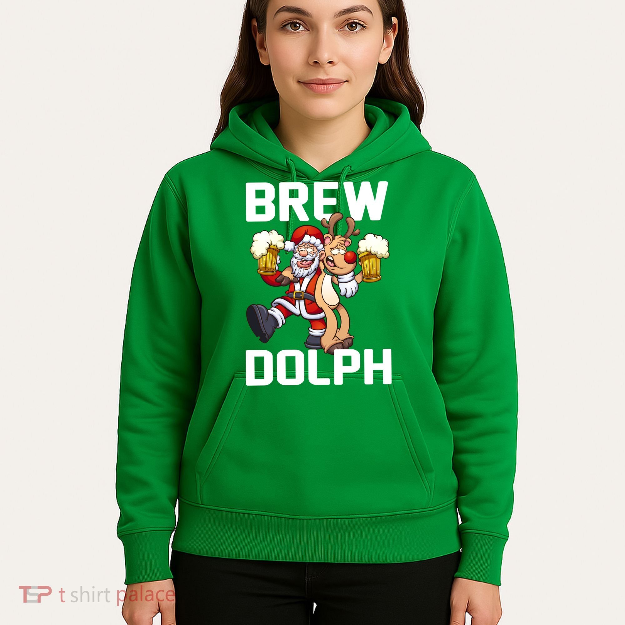 Brew Dolph Red Nose Reindeer Hoodie