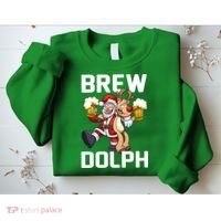 Brew Dolph Red Nose Reindeer Sweatshirt thumb 2