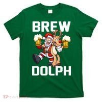 Brew Dolph Red Nose Reindeer T-Shirt thumb 0