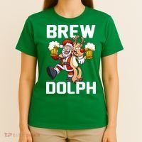 Brew Dolph Red Nose Reindeer T-Shirt thumb 4